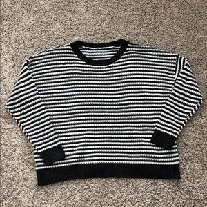 Black and White Striped Sweater